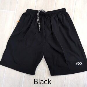 Athletic drawstring shorts with zipper pockets in BLACK color youth sizes